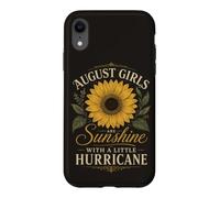Vintage August Birthday Sunflower Sunshine Hurricane Case for iPhone XR