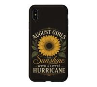 Vintage August Birthday Sunflower Sunshine Hurricane Case for iPhone XS Max