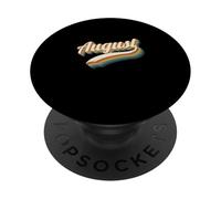 Vintage August Personalized Name August PopSockets Adhesive PopGrip
