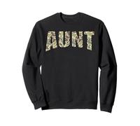 Vintage Aunt Camo US Flag Old Camouflage Hunting Season Sweatshirt