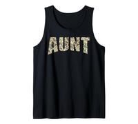 Vintage Aunt Camo US Flag Old Camouflage Hunting Season Tank Top