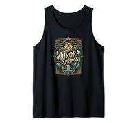 Vintage Aurora Springs Art Deco Mountain Travel Tank Top