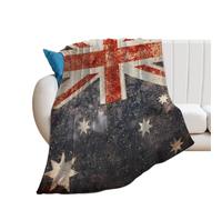 Vintage Australia Flag Throw Blanket Fleece Soft Lightweight