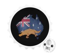 Vintage Australia Map Flag Australian Platy-Pus 2 in 1 Magnetic Beer Bottle Opener Fridge Magnets Easy Storage Gift for Men Women White-Style