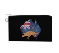 Vintage Australia Map Flag Australian Platy-Pus Canvas Coin Pouch Wallet Slim Purse Card Holder