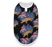 Vintage Australia Map Flag Australian Platy-Pus Dog Shirts Pet Clothes Cat T Shirt Vest Lightweight Costume for Puppy Kitty