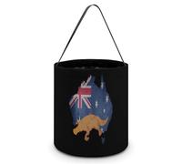 Vintage Australia Map Flag Australian Platy-Pus Halloween Tricking Or Treating Bucket Bags Reusable Candy Basket Tote Pumpkin Party Favor Bag