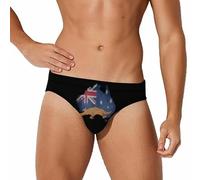 Vintage Australia Map Flag Australian Platy-Pus Swimming Trunks Men Briefs Low Waist Board Shorts Beach Pants Underwear