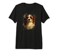 Vintage Australian Shepherd Dad Father Day for Mens Lovers Premium T-Shirt