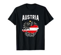 Vintage Austria Coat of Arms Austrian Flag Vienna Souvenir T-Shirt