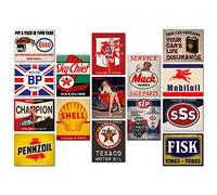 Vintage Auto Motorcycle Oil Gasoline Posters Retro Garage Gas Oil Posters Oil And Gas Station Poster Man Cave Garage Bar Wall Decor 15Pcs 8×10 Inch Unframed