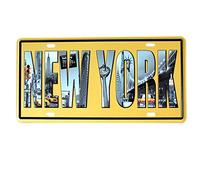 Vintage Auto Tag License Plate Metal Sign,New York Decoration Retro Tin Sign TIN SIGN 7.8X11.8 INCH