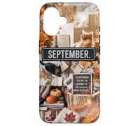 Vintage Autumn Collage Book Pumpkin Cat Floral Fall Lover Case for iPhone 16