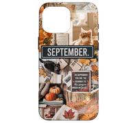 Vintage Autumn Collage Book Pumpkin Cat Floral Fall Lover Case for iPhone 16 Pro Max