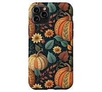 Vintage Autumn Flower Fall Pumpkin Girl Women Fall Themed Case for iPhone 11 Pro