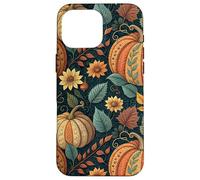 Vintage Autumn Flower Fall Pumpkin Girl Women Fall Themed Case for iPhone 16 Pro Max
