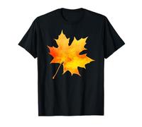 Vintage Autumn Retro Watercolor Maple Leaf Theme T-Shirt