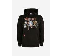 Vintage Avengers Mens Pullover Hoodie Marvel Black S