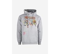 Vintage Avengers Mens Pullover Hoodie Marvel Grey L