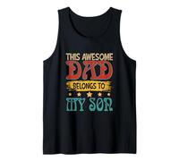 Vintage Awesome Proud Dad Belong to My Son Father's Day Tank Top