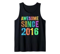 Vintage Awesome Since 2016 10th Birthday Boy Girl My Tenth Tank Top