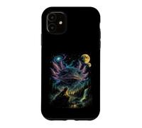 Vintage Axolotl Cosmic Moon 90s Space Nature Art Case for iPhone 11