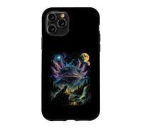Vintage Axolotl Cosmic Moon 90s Space Nature Art Case for iPhone 11 Pro