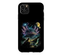 Vintage Axolotl Cosmic Moon 90s Space Nature Art Case for iPhone 11 Pro Max