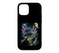 Vintage Axolotl Cosmic Moon 90s Space Nature Art Case for iPhone 12/12 Pro