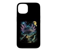 Vintage Axolotl Cosmic Moon 90s Space Nature Art Case for iPhone 13