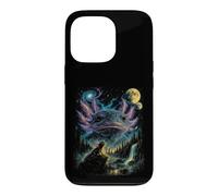 Vintage Axolotl Cosmic Moon 90s Space Nature Art Case for iPhone 13 Pro