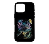 Vintage Axolotl Cosmic Moon 90s Space Nature Art Case for iPhone 16 Pro Max