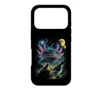 Vintage Axolotl Cosmic Moon 90s Space Nature Art Case for iPhone 17 Pro