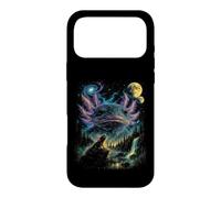 Vintage Axolotl Cosmic Moon 90s Space Nature Art Case for iPhone 17 Pro Max
