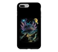 Vintage Axolotl Cosmic Moon 90s Space Nature Art Case for iPhone 7 Plus/8 Plus
