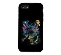 Vintage Axolotl Cosmic Moon 90s Space Nature Art Case for iPhone SE (2020) / 7/8