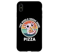 Vintage Axolotl The World Needs More Pizza Lover Case for iPhone XS Max