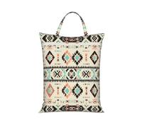 Vintage Aztec Boho Travel Laundry Bag with Handle, Portable Dirty Washing Bag for Camping Gym Holidays Ethnic Water-Repellent Laundry Tote for Suitcase Luggage