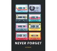 Vintage Back To 80's 90's Colorful Mix Tap Style Journal Notebook Paperback Souvenir Diary: 100 Blank Ruled Pages 6x9 inch: Retro I Love 80's 90's ... Boys Girls Journal Notebook Design Gifts