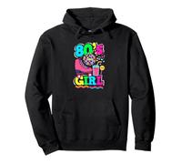 Vintage Back to the 80s Retro Boombox Roller Skate 80's Girl Pullover Hoodie