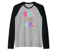 Vintage Back to The 80s Retro Boombox Roller Skate 80's Girl Raglan Baseball Tee