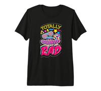 Vintage Back to The 80s Retro Boombox Skateboard Totally Rad Premium T-Shirt