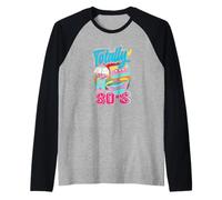 Vintage Back to The 80s Retro Cassette Totally 80's Raglan Baseball Tee
