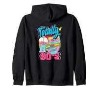 Vintage Back to the 80s Retro Cassette Totally 80's Zip Hoodie