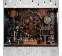 vintage background with brewery gear and clock design suitable for birthday holiday parties party banner