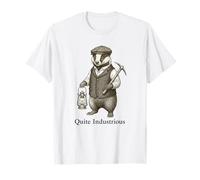 Vintage Badger Quite Industrious | Retro Victorian Steampunk T-Shirt
