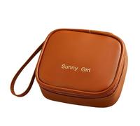 Vintage Bag: PU Leather Menstrual Pad Bag, Compact Zipper Box | Discrete Tampon Holder, Sanitary Layers Storage, Women And Teens, Organizer