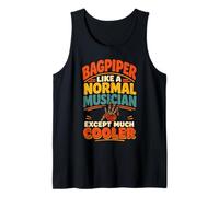 Vintage Bagpipe Player Scottish Piper Tank Top