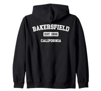 Vintage Bakersfield California CA Est. 1898 Souvenir Zip Hoodie
