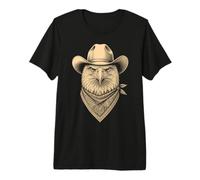 Vintage Bald Eagle Cowboy Hat Bandana Retro Western Premium T-Shirt